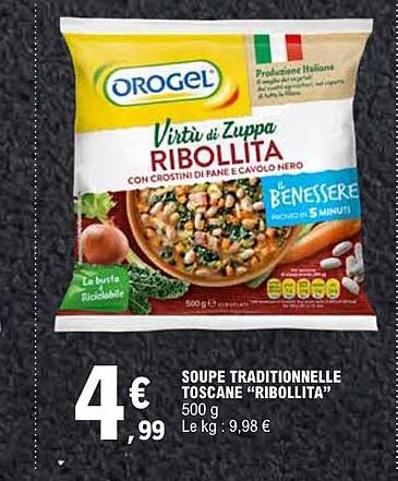 SOUPE TRADITIONNELLE TOSCANE “RIBOLLITA” 500 g