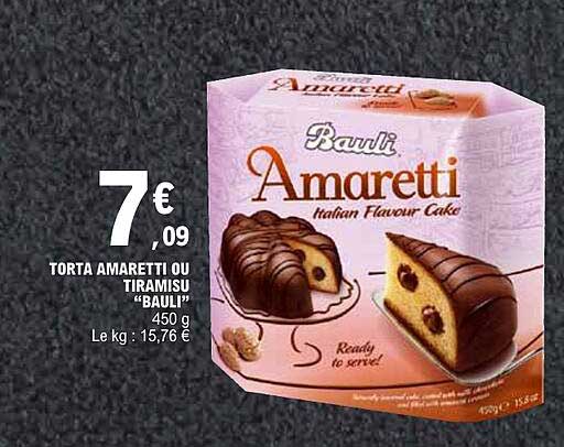 TORTA AMARETTI OU TIRAMISU "BAULI" 450 g