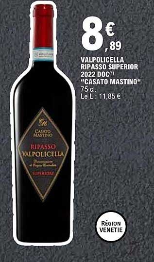 VALPOLICELLA RIPASSO SUPERIOR 2022 DOC(1) “CASATO MASTINO” 75 cl