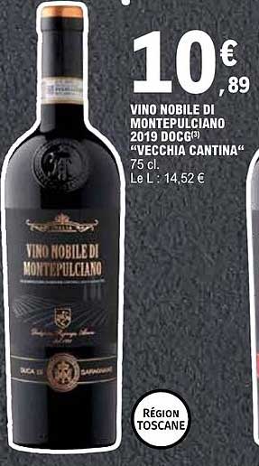 VINO NOBILE DI MONTEPULCIANO 2019 DOCG "VECCHIA CANTINA" 75 cl.