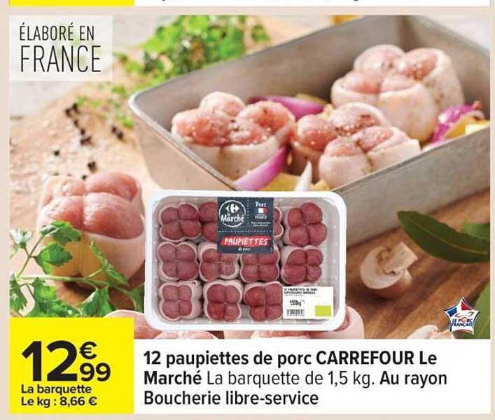 12 paupiettes de porc CARREFOUR Le Marché