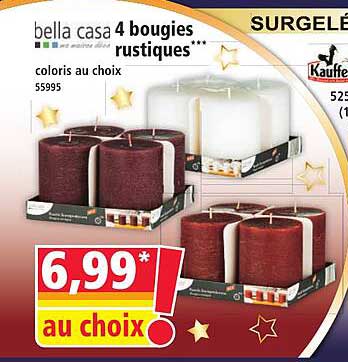 4 bougies rustiques