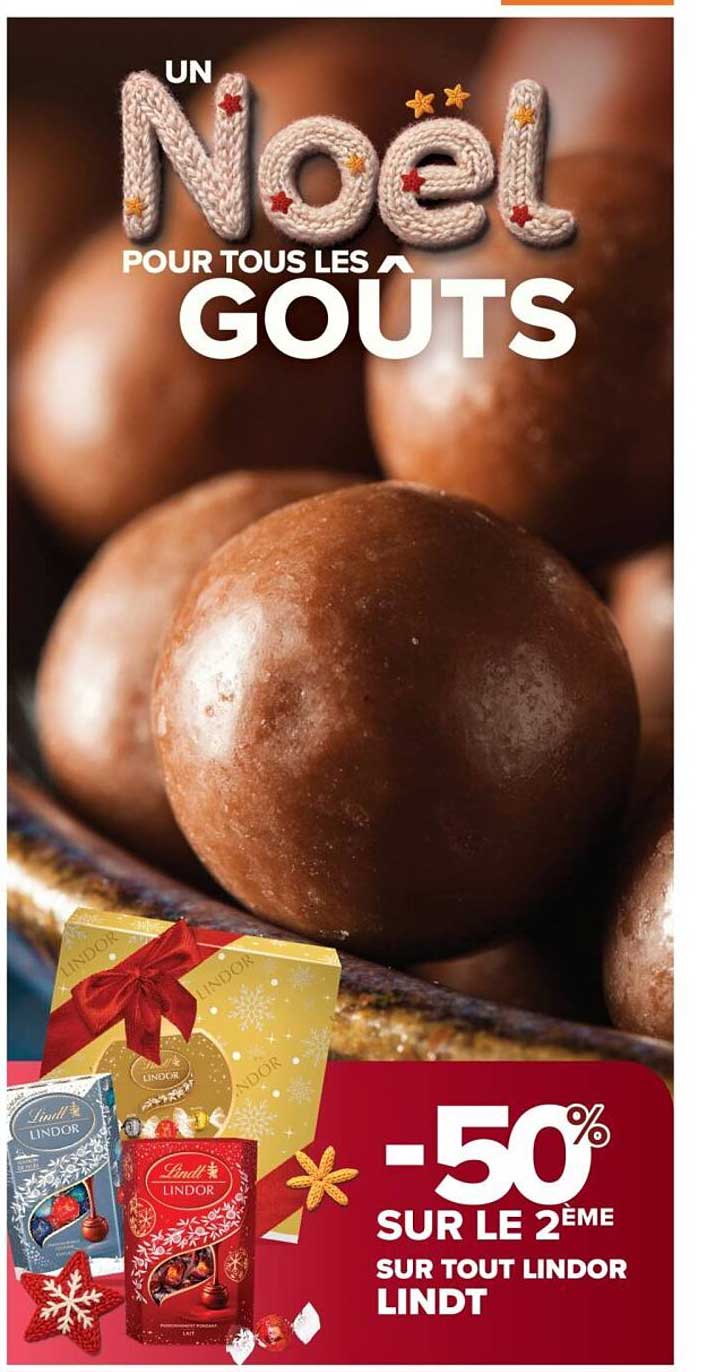 -50% SUR LE 2ᵉ SUR TOUT LINDOR LINDT