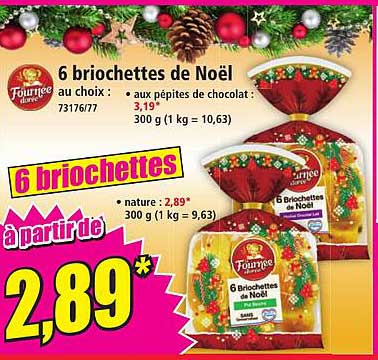 6 brioches de Noël