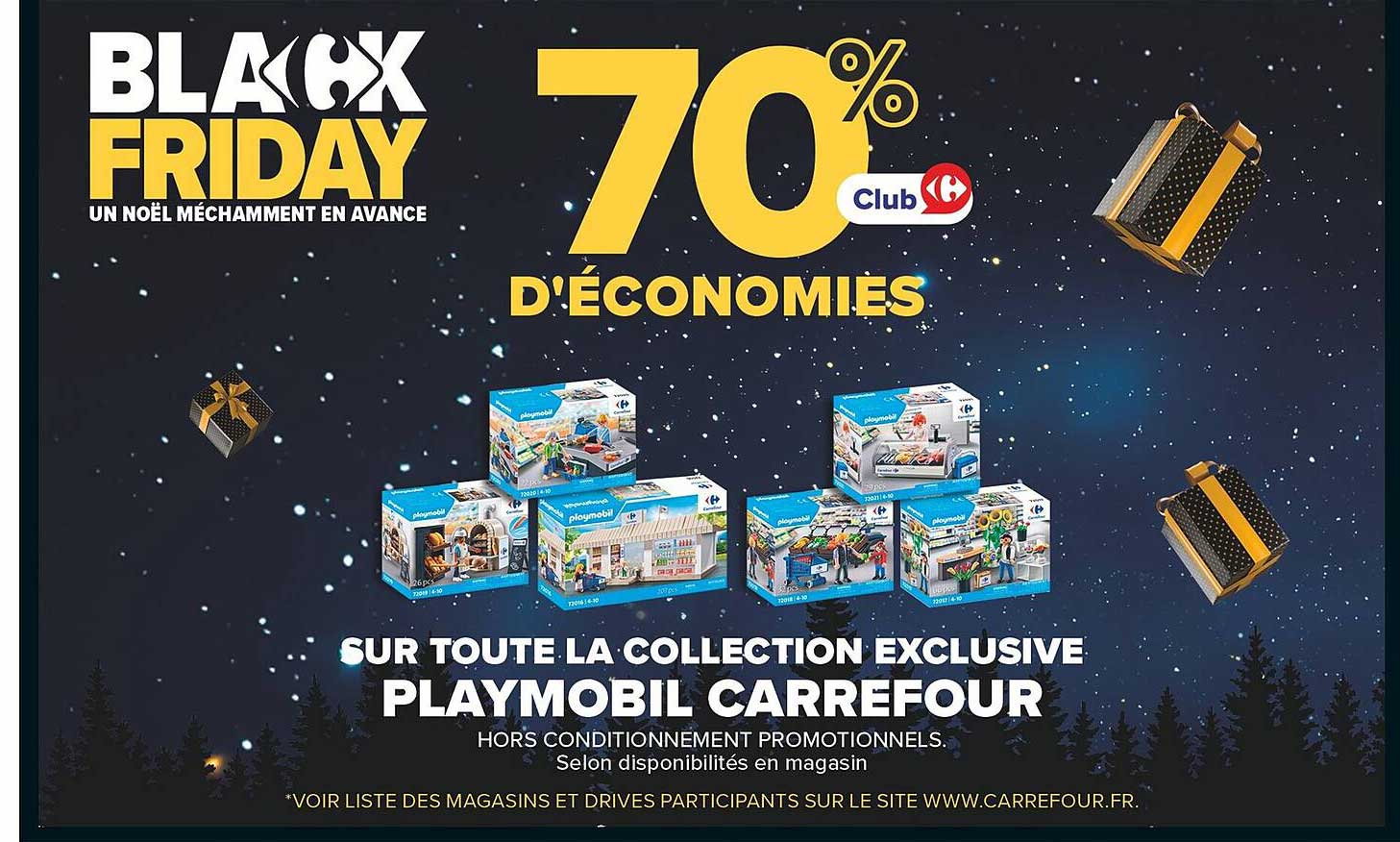 70 % d’économies sur toute la collection exclusive Playmobil Carrefour