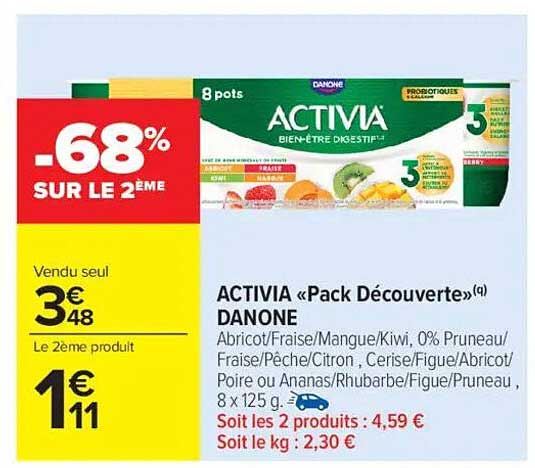 ACTIVIA «Pack Découverte»(a) DANONE