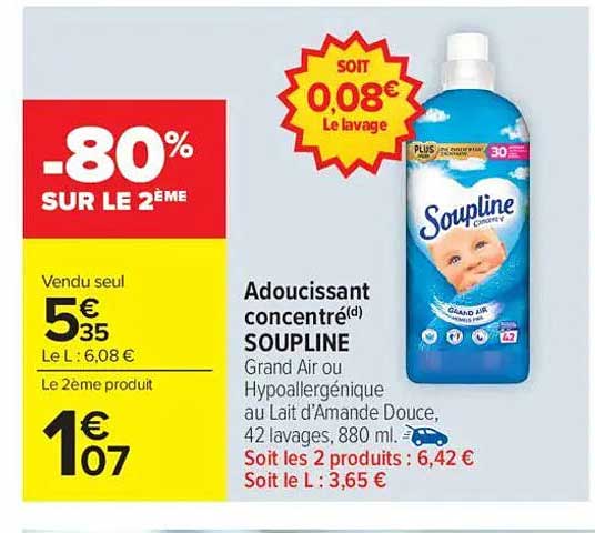 Adoucissant concentré(d) SOUPLINE