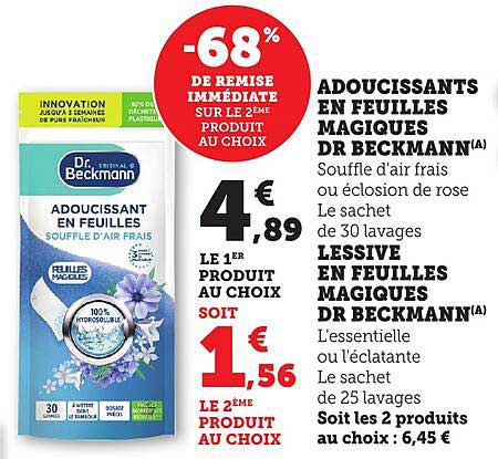 ADOUCISSANTS EN FEUILLES MAGIQUES DR BECKMANN