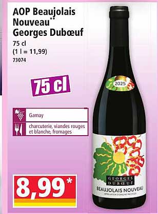AOP Beaujolais Nouveau** Georges Dubœuf