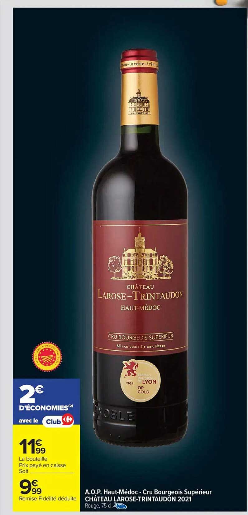 A.O.P. Haut-Médoc - Cru Bourgeois Supérieur CHÂTEAU LAROSE-TRINTAUDON 2021