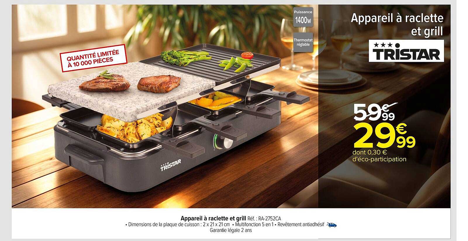 Appareil à raclette et grill