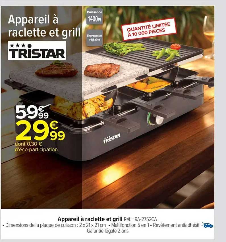 Appareil à raclette et grill