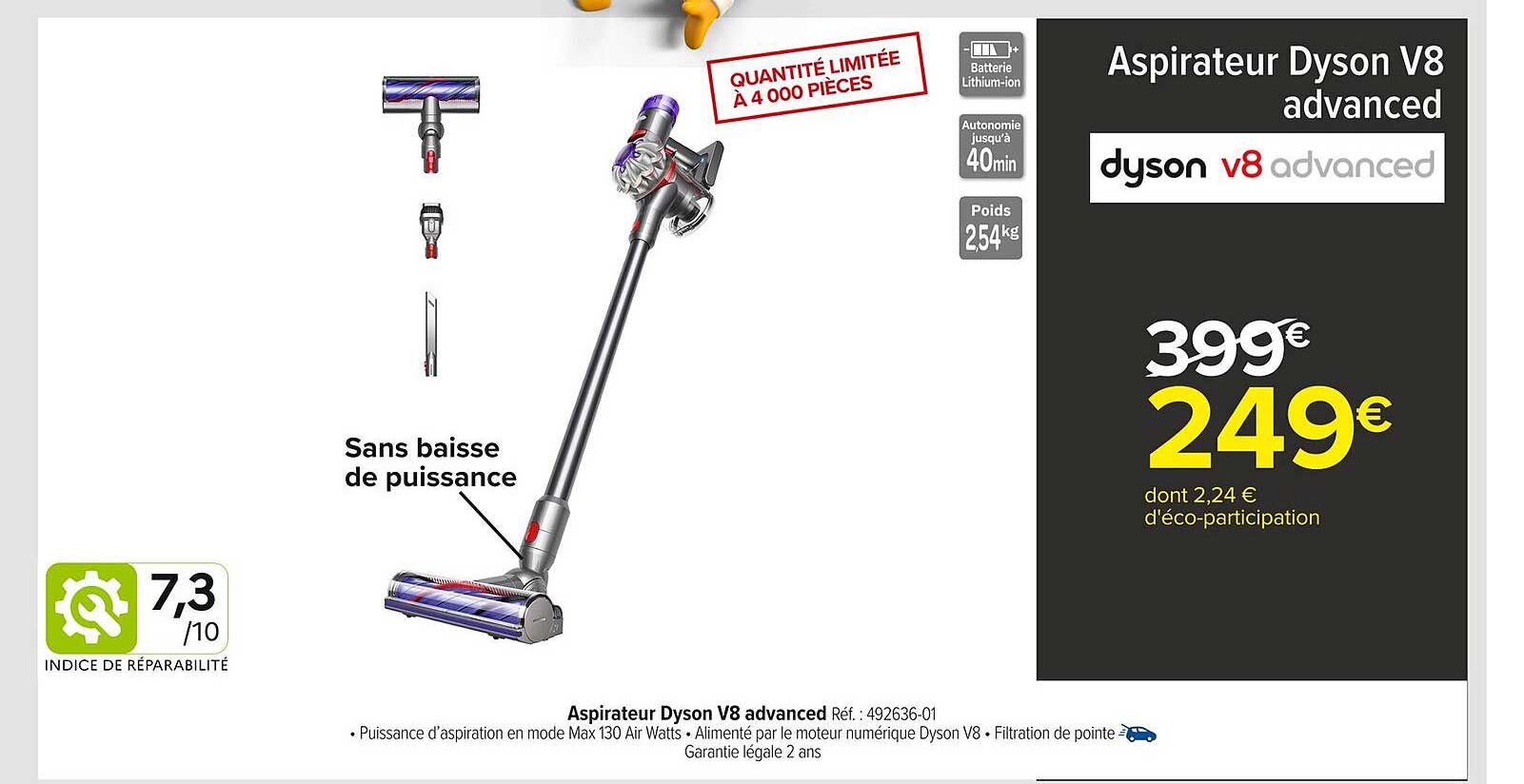 Aspirateur Dyson V8 advanced