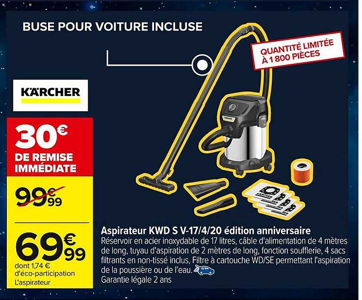 Aspirateur KWD S V-17/4/20 édition anniversaire