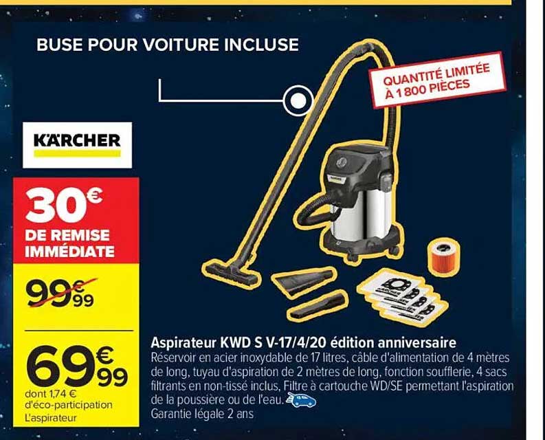 Aspirateur KWD S V-17/4/20 édition anniversaire