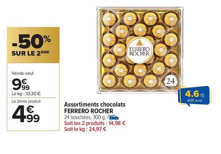 Assortiments chocolats FERRERO ROCHER