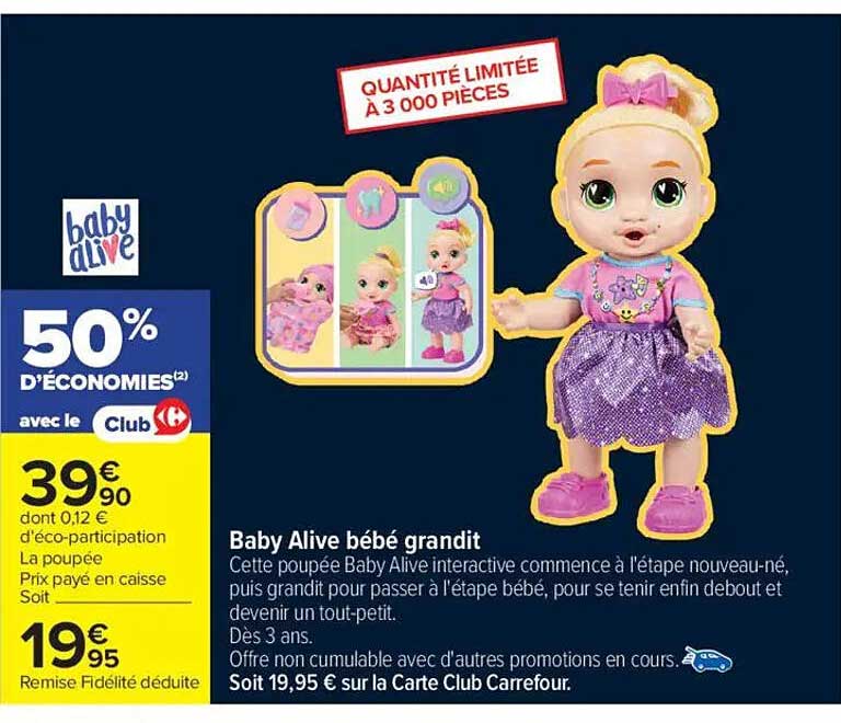 Baby Alive bébé grandit