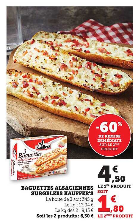 BAGUETTES ALSACIENNES SURGELEES KAUFFER'S