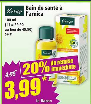 Bain de santé à l'arnica