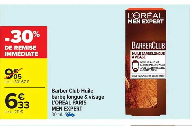 Barber Club Huile barbe longue & visage