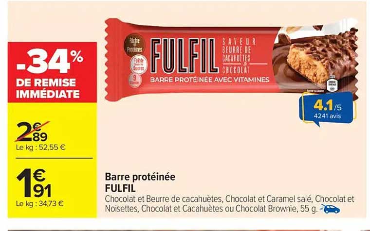 Barre protéinée FULFIL