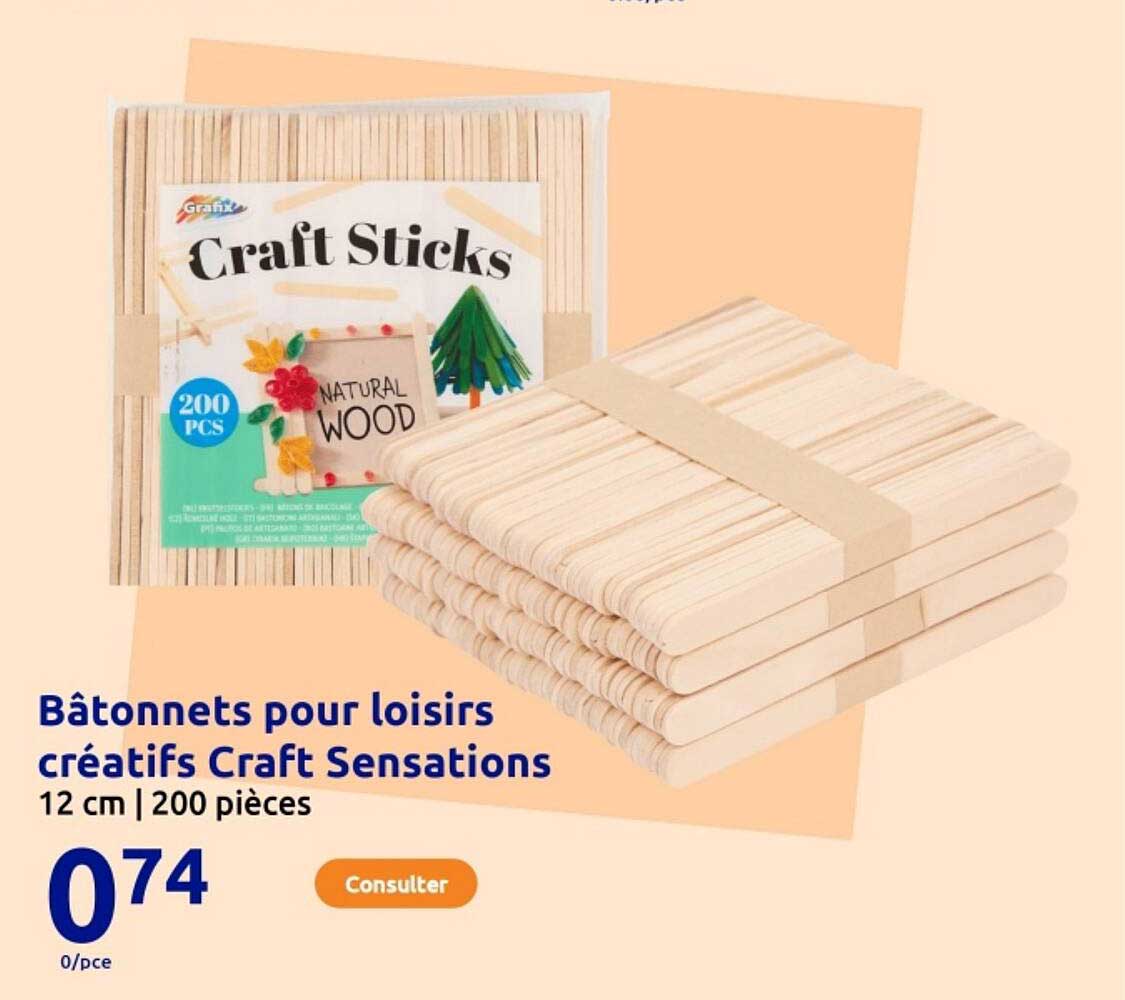 Bâtonnets pour loisirs créatifs Craft Sensations