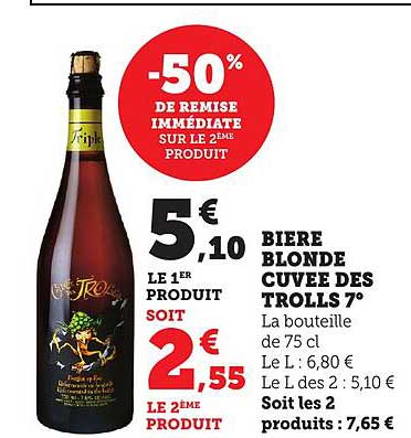 BIERE BLONDE CUVEE DES TROLLS 7°