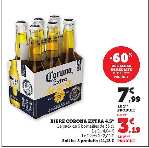 BIERE CORONA EXTRA 4.5°