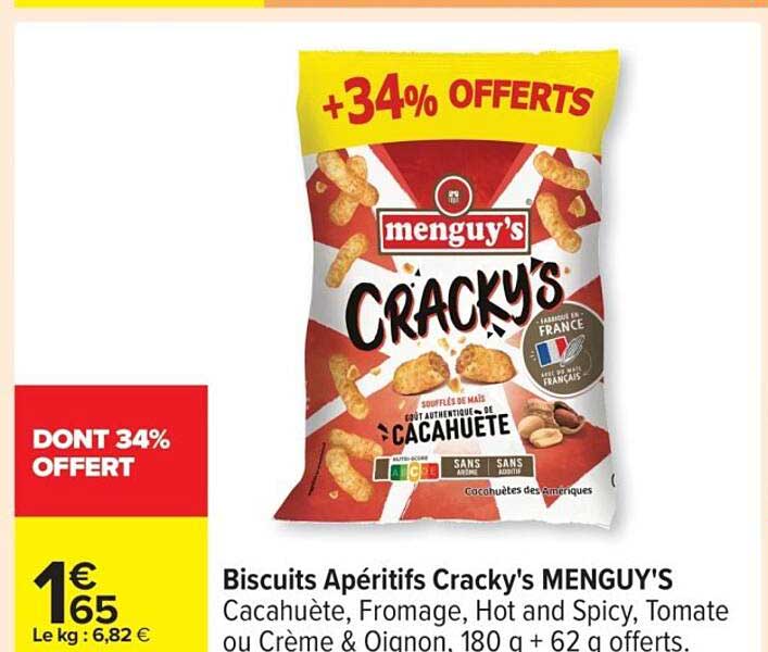 Biscuits Apéritifs Cracky's MENGUY'S