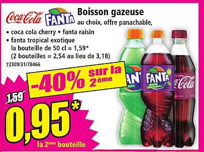 Boisson gazeuse au choix, offre panachable