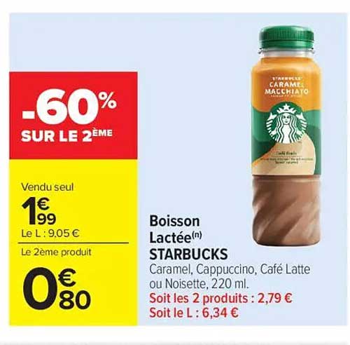 Boisson Lactée STARBUCKS Caramel Macchiato
