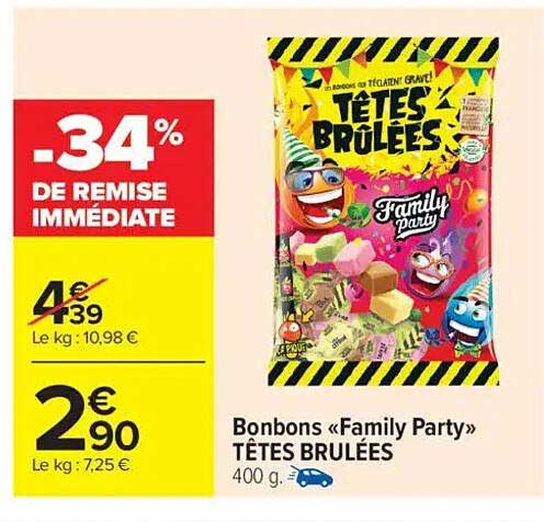 Bonbons «Family Party» TÊTES BRULÉES