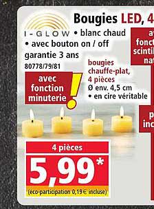 Bougies LED, 4 pièces