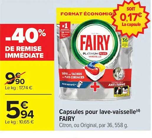 Capsules pour lave-vaisselle(d) FAIRY