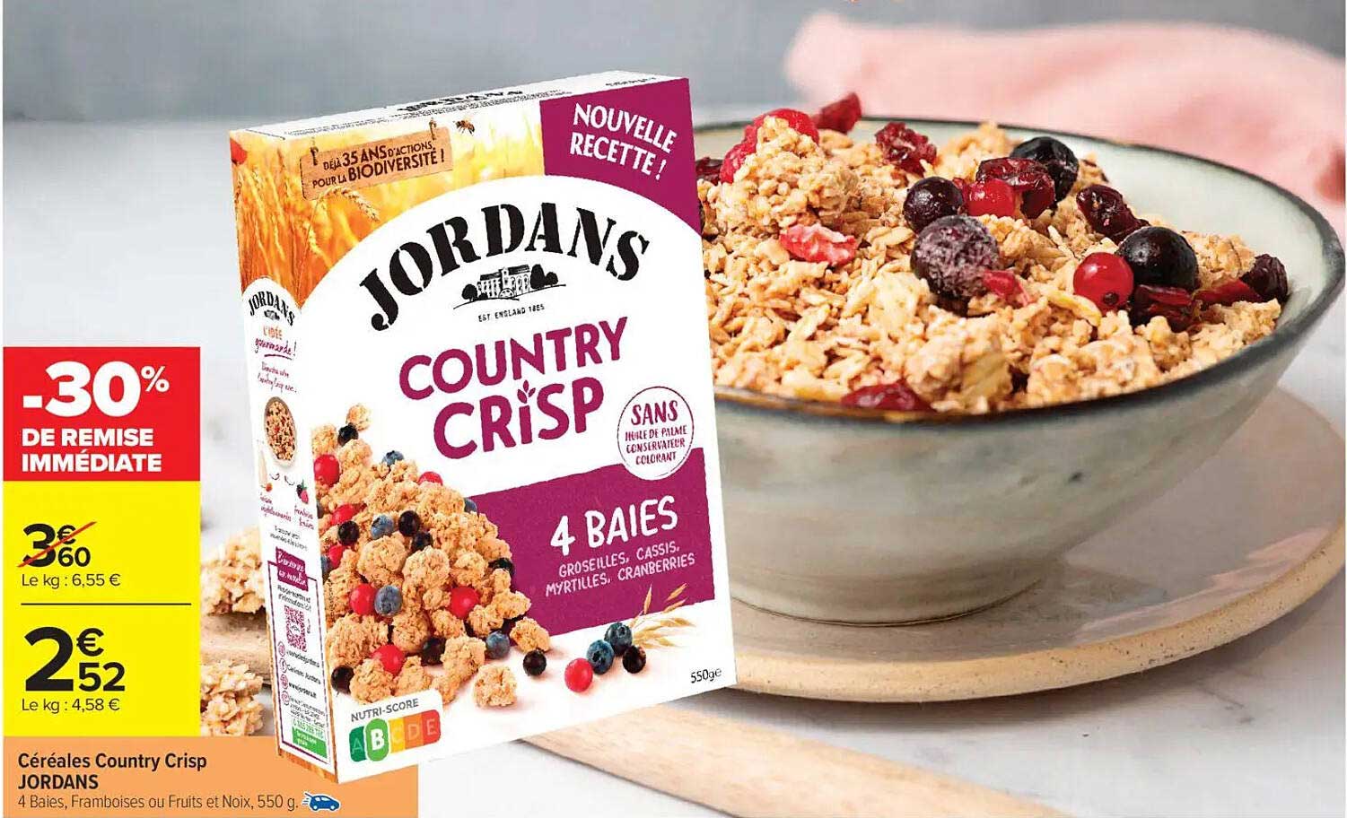 Céréales Country Crisp JORDANS - 4 Baies