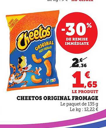 CHEETOS ORIGINAL FROMAGE
