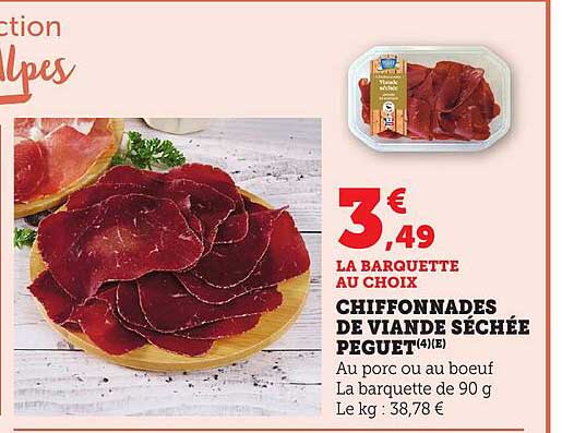 CHIFFONADES DE VIANDE SÉCHÉE PEGUET