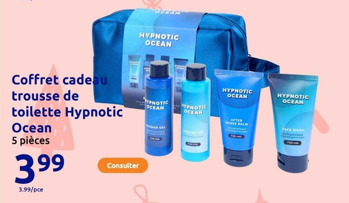 Coffret cadeau trousse de toilette Hypnotic Ocean 5 pièces