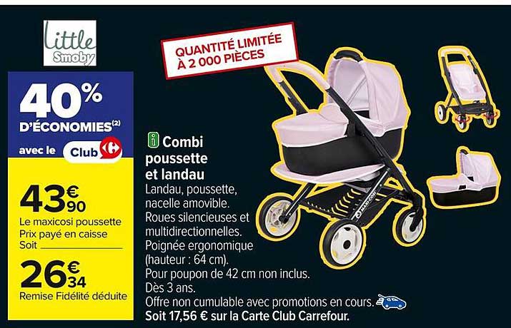 Combi poussette et landau