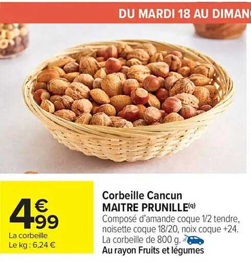 Corbeille Cancun MAÎTRE PRUNILLE