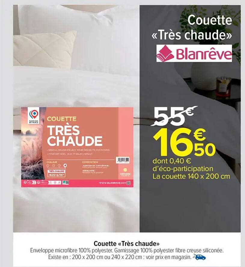 Couette « Très chaude »