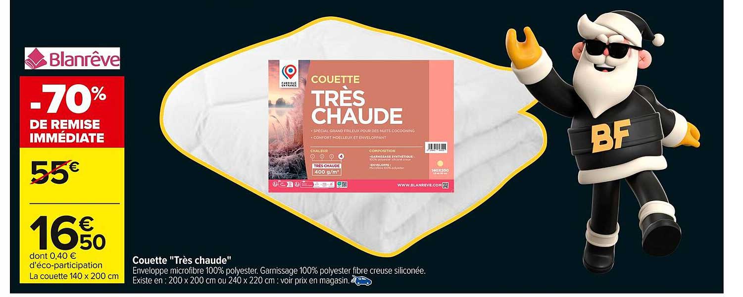 Couette "Très chaude"