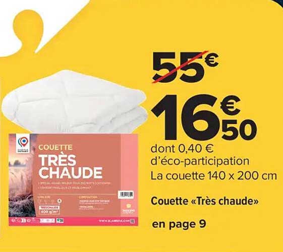 Couette "Très chaude"