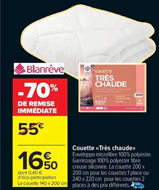 Couette « Très chaude »