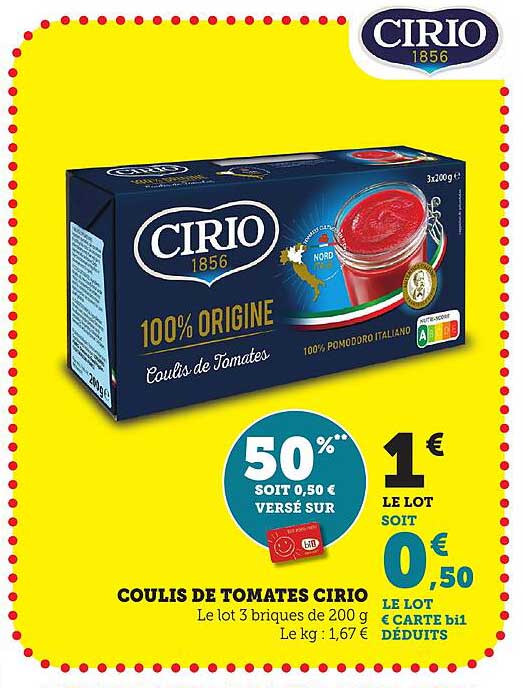 COULIS DE TOMATES CIRIO