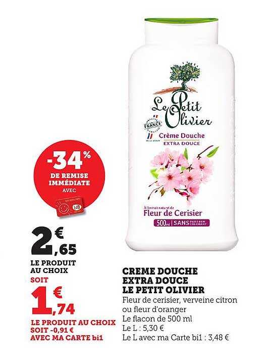 CRÈME DOUCHE EXTRA DOUCE LE PETIT OLIVIER