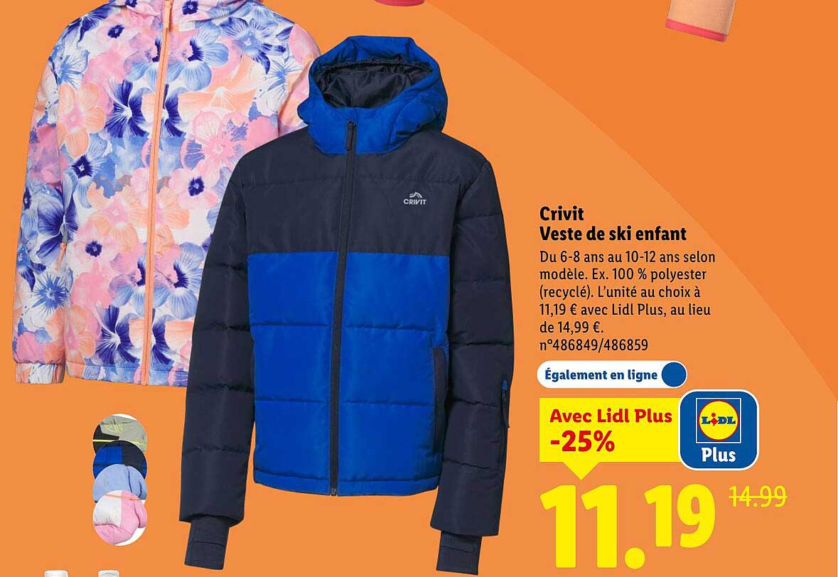 Crivit Veste de ski enfant