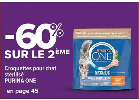 Croquettes pour chat stérilisé PURINA ONE