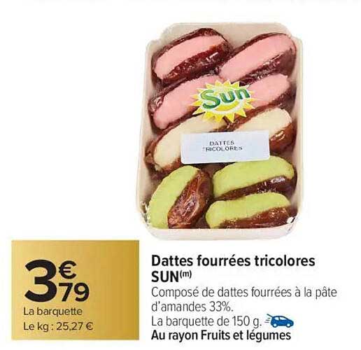Dattes fourrées tricolores SUN(m)