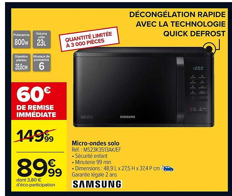 Décongélation rapide avec la technologie Quick Defrost